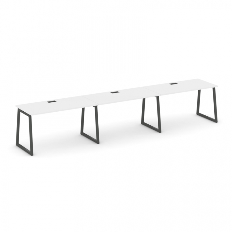 Style Project Рабочая станция 1 сторон. SN-4T1.ORS-034 Белый/Металл Антрацит/Заглушка Пластик Черный