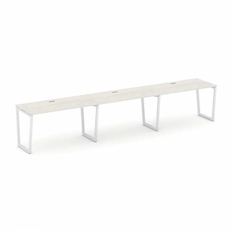 Style Project Рабочая станция 1 сторон. SN-4T2.ORS-032 Дуб Наварра/Металл Белый/Заглушка Пластик Бел