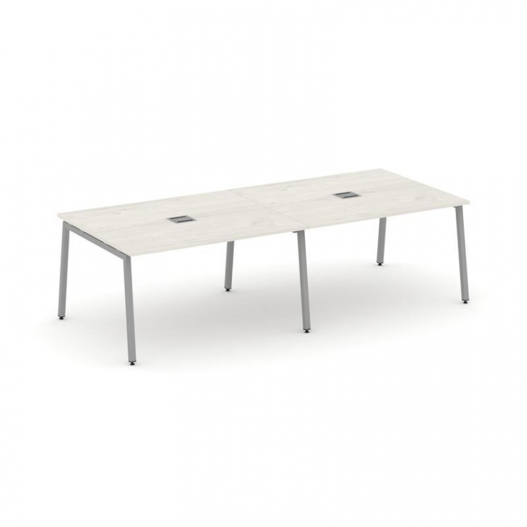 Style Project Стол переговорный SN-4A.SPRG-044 Дуб Наварра/Металл Серый 3160*1180*750