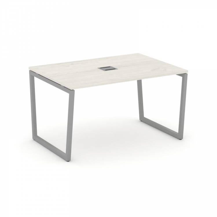 Style Project Стол переговорный SN-4T2.SPRG-003 Дуб Наварра/Металл Серый/Заглушка Металл Серый 1380*