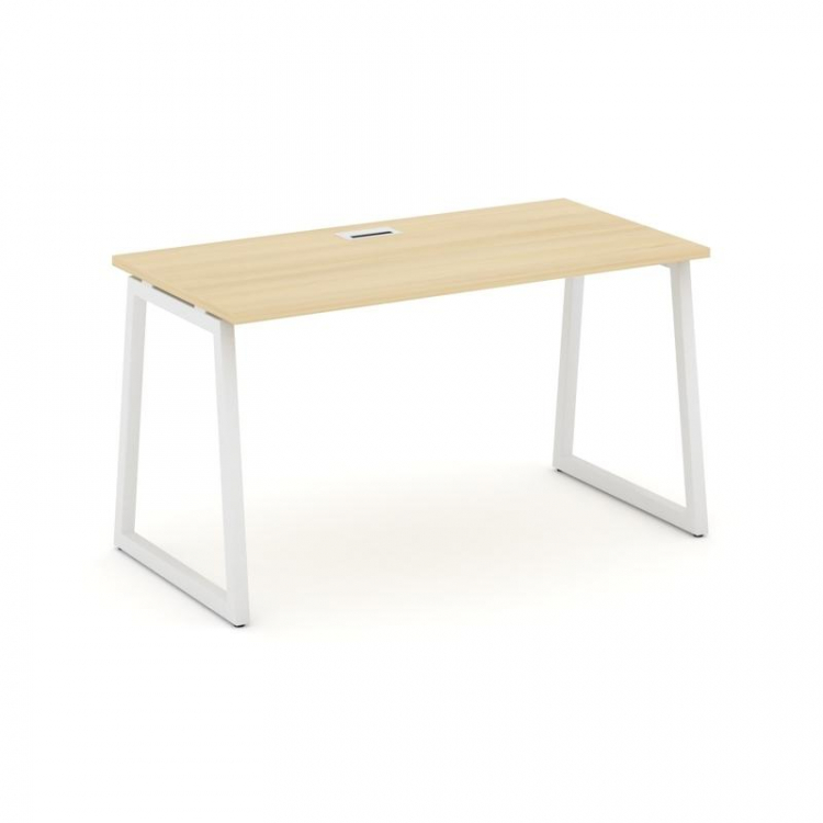Style Project Стол письменный SN-4T1.SP-024 Акация Лорка/Металл Белый/Заглушка Пластик Белый 1580*80