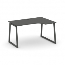 Style Project Стол рабочий эргоном. SN-4T1.SPA-021(R) Антрацит/Металл Антрацит/Заглушка Пластик Черн