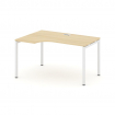 Style Project Стол рабочий эргоном. SN-4P.SPA-011(L) Акация Лорка/Металл Белый 1380*700/980*750