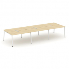 Style Project Рабочая станция 2-х сторон. SN-4A.DRS-063 Акация Лорка/Металл Белый 4140*1232*750