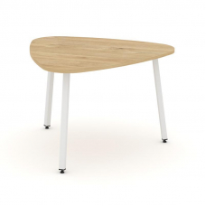 Style Project Стол переговорный SN-4.SPRG-71.3 Тиквуд Светлый/Металл Белый 1200*1200*750