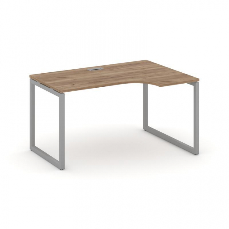 Style Project Стол рабочий эргоном. SN-4O.SPA-011(R) Дуб Табак/Металл Серый 1380*700/980*750