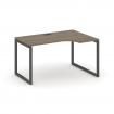 Style Project Стол рабочий эргоном. SN-4O.SPA-021(R) Вяз Благородный/Металл Антрацит 1380*800/980*75