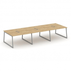 Style Project Рабочая станция 2-х сторон. SN-4T1.DRS-083 Тиквуд Светлый/Металл Серый/Заглушка Пласти