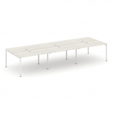 Style Project Рабочая станция 2-х сторон. SN-4P.DRS-062 Дуб Наварра/Металл Белый 3540*1232*750