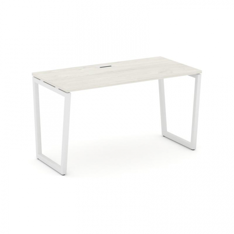 Style Project Стол письменный SN-4T2.SP-025 Дуб Наварра/Металл Белый/Заглушка Пластик Белый 1780*800