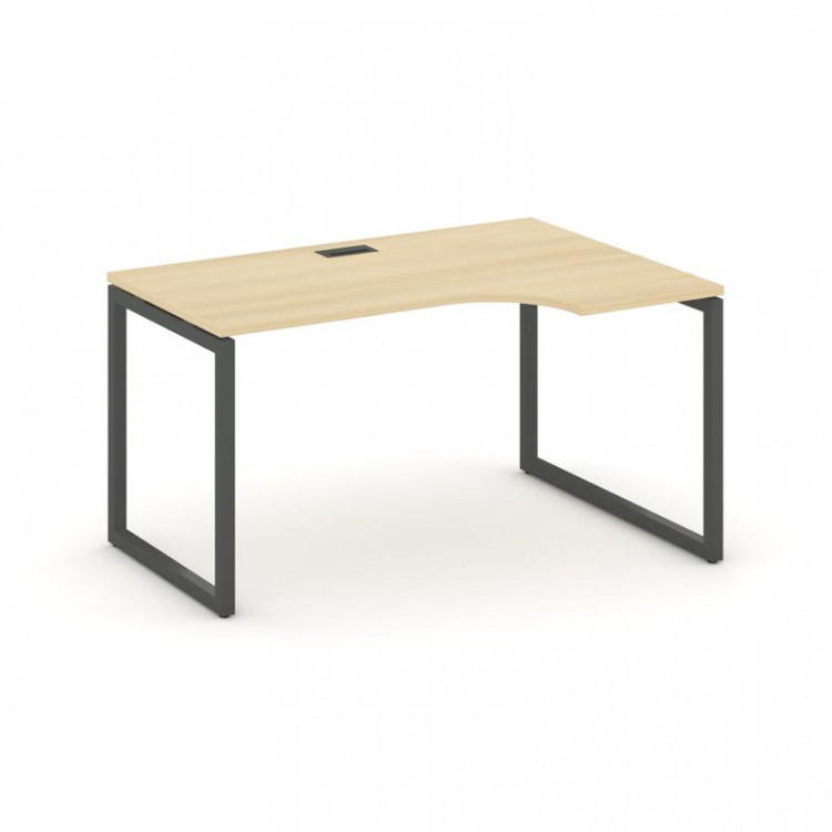 Style Project Стол рабочий эргоном. SN-4O.SPA-001(R) Акация Лорка/Металл Антрацит 1380*600/980*750