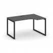 Style Project Стол рабочий эргоном. SN-4O.SPA-002(R) Антрацит/Металл Черный 1580*600/980*750