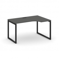 Style Project Стол рабочий эргоном. SN-4O.SPA-002(R) Антрацит/Металл Черный 1580*600/980*750