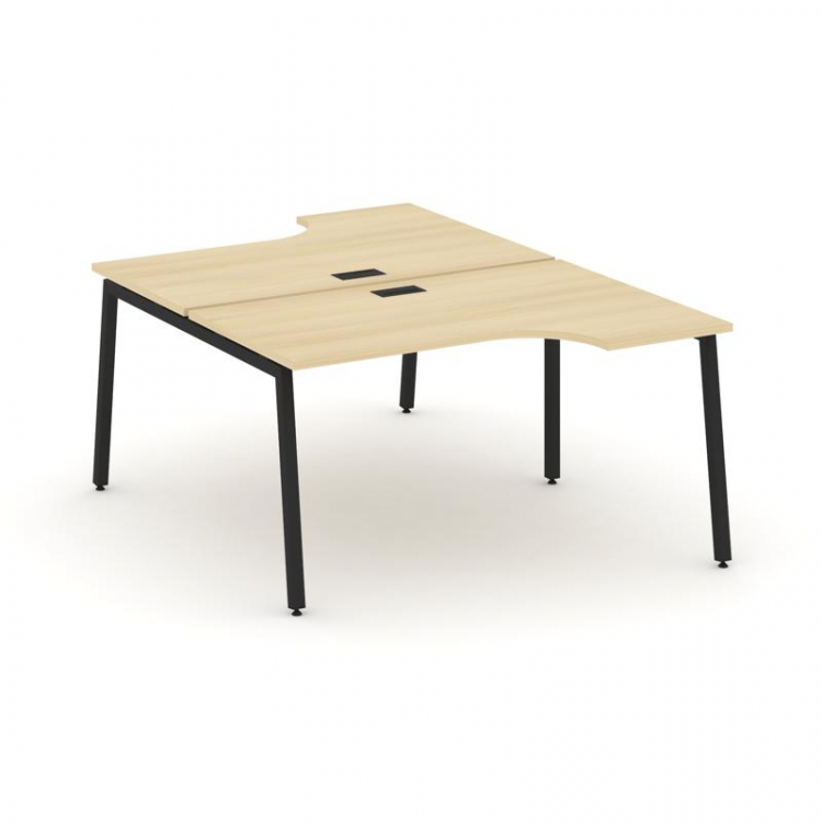 Style Project Рабочая станция эргоном. SN-4A.DRPA-012 Акация Лорка/Металл Черный 1580*1432/1992*750