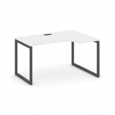 Style Project Стол рабочий эргоном. SN-4O.SPA-002(R) Белый/Металл Антрацит 1580*600/980*750