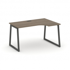 Style Project Стол рабочий эргоном. SN-4T1.SPA-001(R) Вяз Благородный/Антрацит/Заглушка Пластик Черн