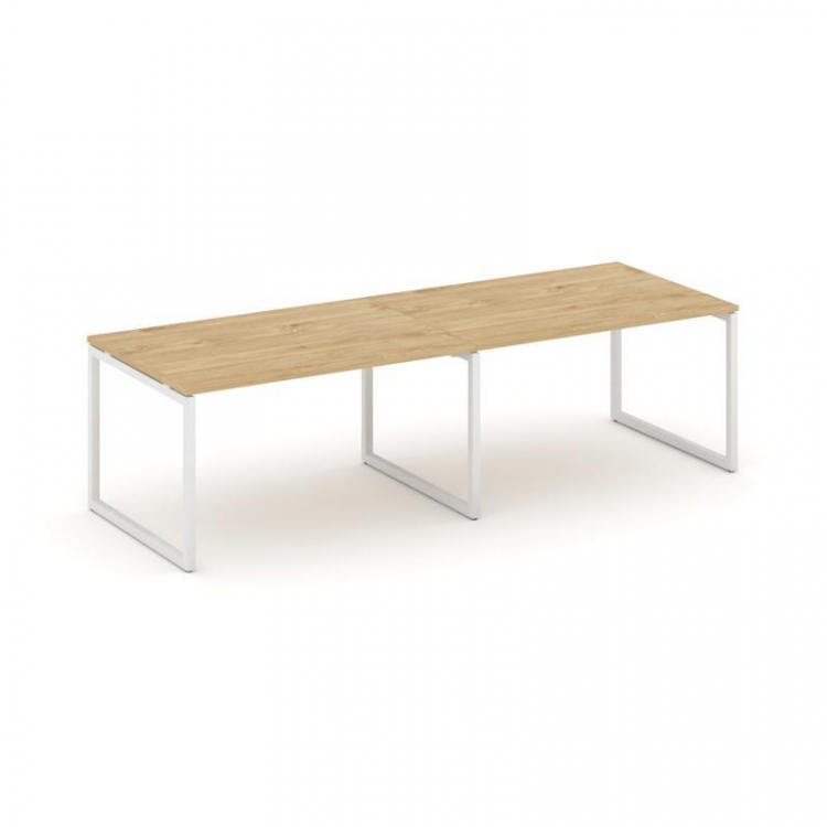Style Project Стол переговорный SN-4O.SPRG-014.3 Тиквуд Светлый/Металл Белый 3160*980*750