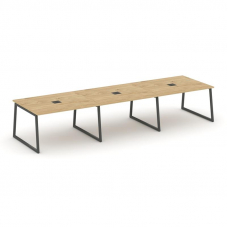 Style Project Стол переговорный SN-4T1.SPRG-052 Тиквуд Светлый/Металл Антрацит/Заглушка Металл Антра