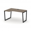 Style Project Стол рабочий эргоном. SN-4T2.SPA-001(L) Вяз Благородный/Металл Черный/Заглушка Пластик