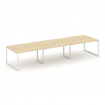 Style Project Стол переговорный SN-4O.SPRG-052 Акация Лорка/Металл Белый 3540*1180*750