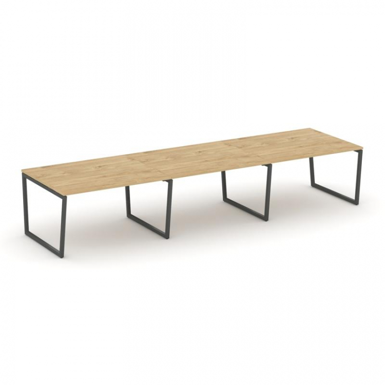 Style Project Стол переговорный SN-4T2.SPRG-053.3 Тиквуд Светлый/Металл Антрацит 4410*1180*750