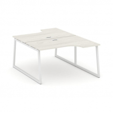 Style Project Рабочая станция эргоном. SN-4T1.DRPA-022 Дуб Наварра/Металл Белый/Заглушка Пластик Бел