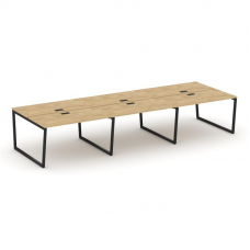 Style Project Рабочая станция 2-х сторон. SN-4T2.DRS-061 Тиквуд Светлый/Металл Черный/Заглушка Пласт