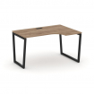 Style Project Стол рабочий эргоном. SN-4T2.SPA-021(R) Дуб Табак/Металл Черный/Заглушка Пластик Черны