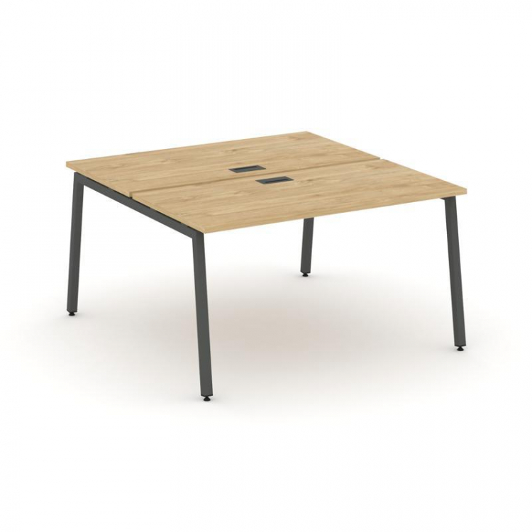 Style Project Рабочая станция 2-х сторон. SN-4A.DRS-014 Тиквуд Светлый/Металл Антрацит 1580*1432*750