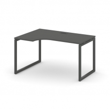 Style Project Стол рабочий эргоном. SN-4O.SPA-001(L) Антрацит/Металл Антрацит 1380*600/980*750