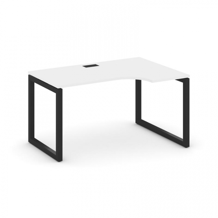 Style Project Стол рабочий эргоном. SN-5O.SPA-021(R) Белый/Металл Черный 1380*800/980*750