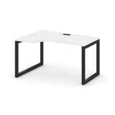 Style Project Стол рабочий эргоном. SN-5O.SPA-022(L) Белый/Металл Черный 1580*800/980*750