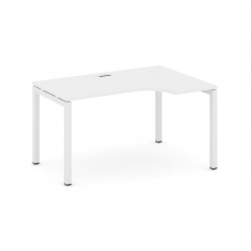 Style Project Стол рабочий эргоном. SN-5P.SPA-001(R) Белый/Металл Белый 1380*600/980*750