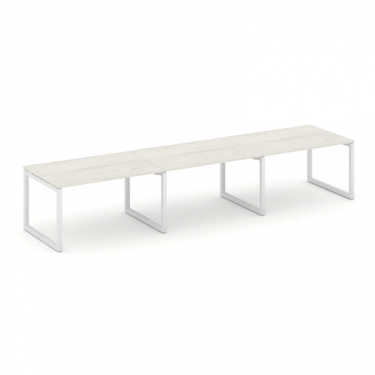 Стайл Проджект Стол переговорный SN-5O.SPRG-021.3 Дуб Наварра/Металл Белый 2940*980*750