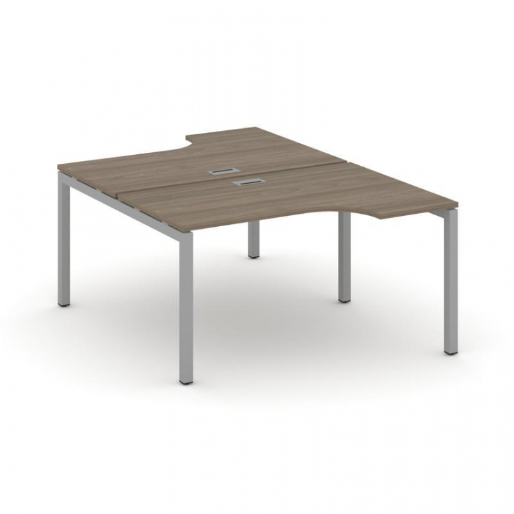 Style Project Рабочая станция эргоном. SN-5P.DRPA-021 Вяз Благородный/Металл Серый 1380*1632/1992*75