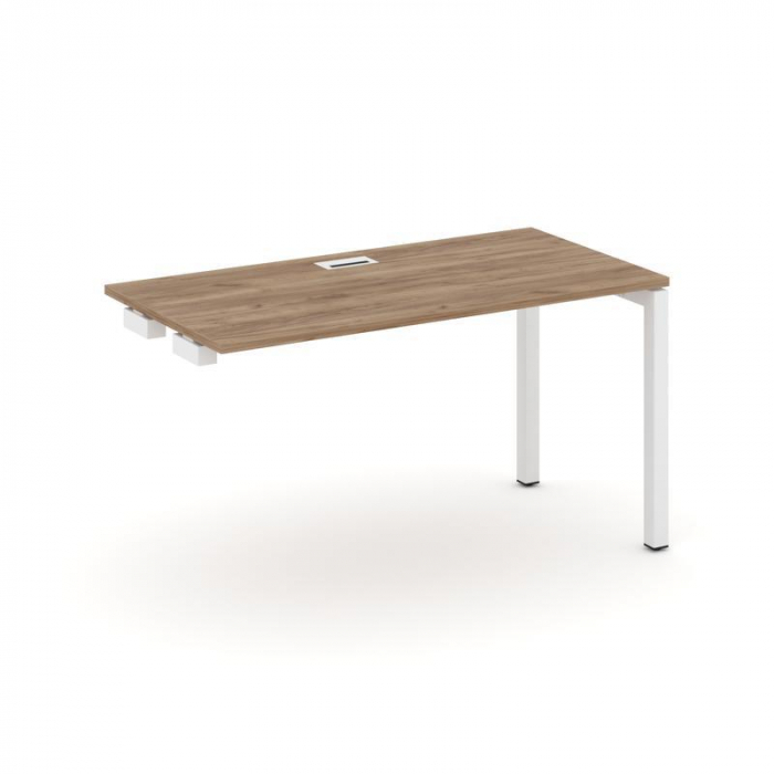 Стайл Проджект Стол-приставка к опор. элем. SN-5P.OPRS-004 Дуб Табак/Металл Белый 1580*600*750