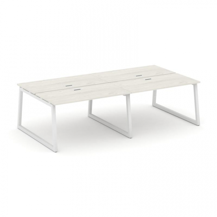 Style Project Рабочая станция 2-х сторон. SN-5T1.DRS-052 Дуб Наварра/Металл Белый/Заглушка Пластик Б