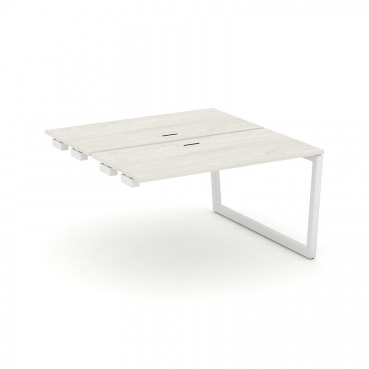 Style Project Стол-приставка к опор. элем. SN-5T2.DPRS-004 Дуб Наварра/Металл Белый/Заглушка Пластик