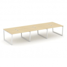 Style Project Рабочая станция 2-х сторон. SN-5T2.DRS-083 Акация Лорка/Металл Белый/Заглушка Пластик