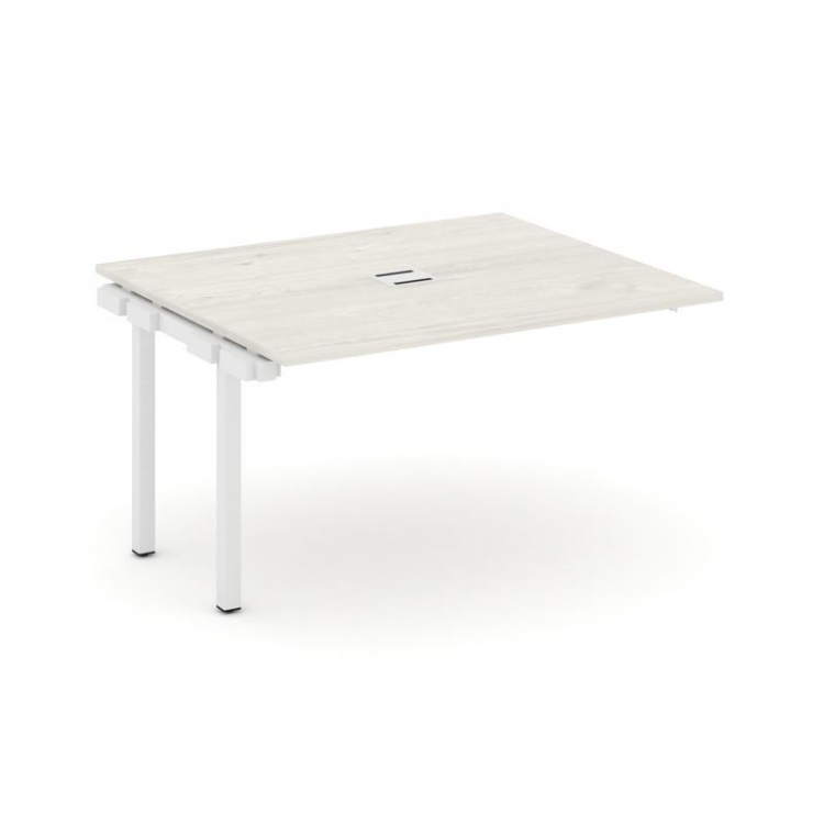 Style Project Проходной наб. элем. перег. стола SN-5P.NSPRG-033 Дуб Наварра/Металл Белый 1380*1180*7