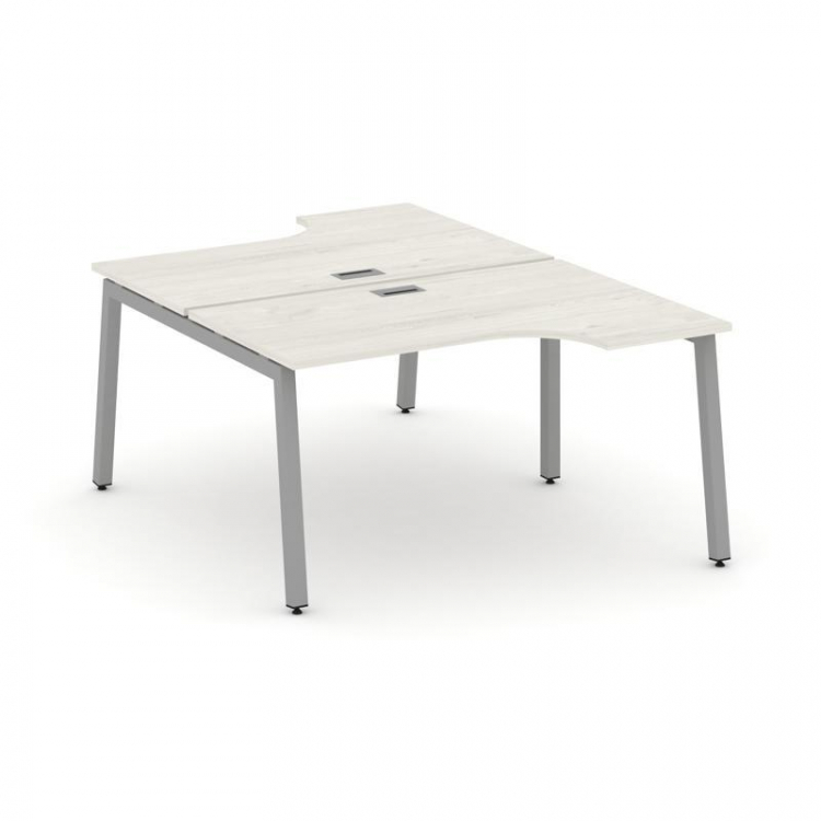 Style Project Рабочая станция эргоном. SN-5A.DRPA-021 Дуб Наварра/Металл Серый 1380*1632/1992*750