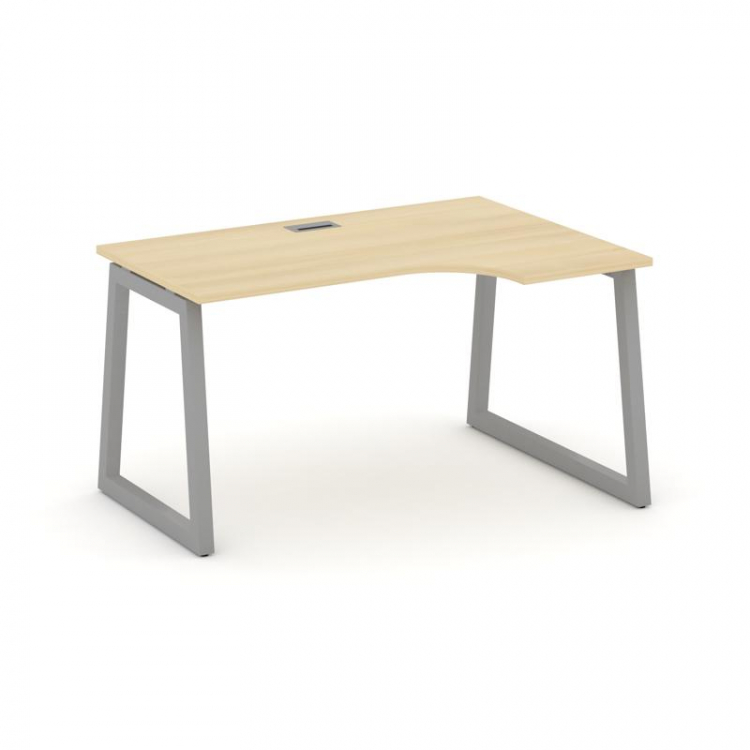 Style Project Стол рабочий эргоном. SN-5T1.SPA-021(R) Акация Лорка/Металл Серый/Заглушка Пластик Сер