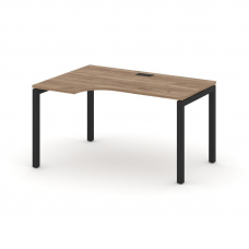 Style Project Стол рабочий эргоном. SN-5P.SPA-012(L) Дуб Табак/Металл Черный 1580*700/980*750