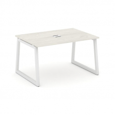 Style Project Стол переговорный SN-5T1.SPRG-004 Дуб Наварра/Металл Белый/Заглушка Металл Белый 1580*