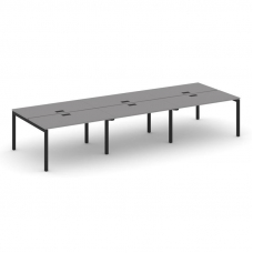 Стайл Проджект Рабочая станция двухсторонняя SN-5P.DRS-063 Серый Пепел/Металл Черный 4140*1232*750