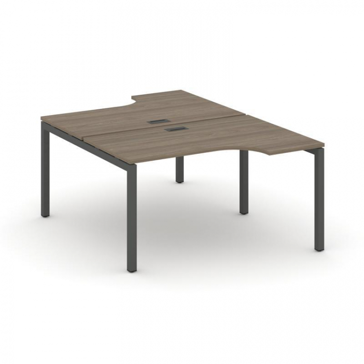 Style Project Рабочая станция эргоном. SN-5P.DRPA-011 Вяз Благородный/Металл Антрацит 1380*1432/1992