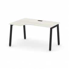 Style Project Стол рабочий эргоном. SN-5A.SPA-012(L) Дуб Наварра/Металл Черный 1580*700/980*750