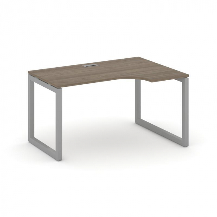 Стайл Проджект Стол рабочий эргоном. SN-5O.SPA-012(R) Вяз Благородный/Металл Серый 1580*700/980*750