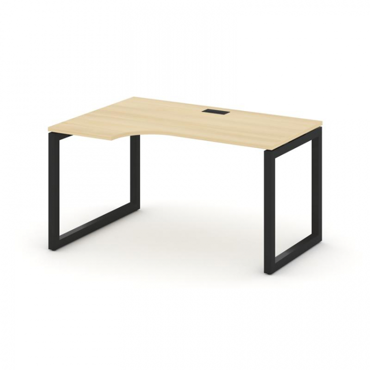 Style Project Стол рабочий эргоном. SN-5O.SPA-002(L) Акация Лорка/Металл Черный 1580*600/980*750