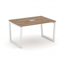 Style Project Стол переговорный SN-5T2.SPRG-001 Дуб Табак/Металл Белый/Заглушка Металл Белый 980*980